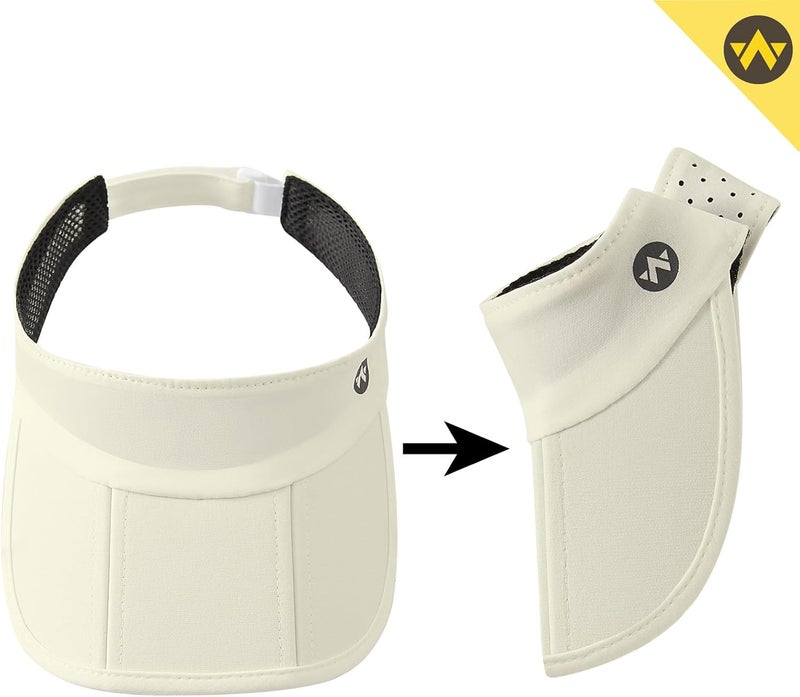 Wander Sports Sun Visor Hats Adjustable Running Golf Tennis Mesh Folding Cap for Women Men - Image 2